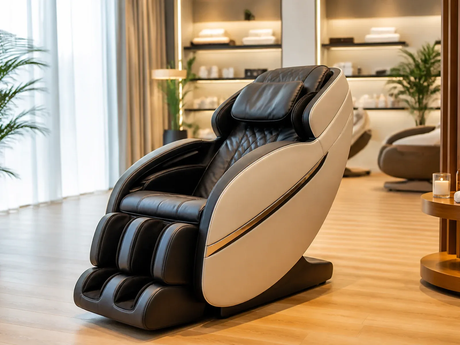 Leather massage chair